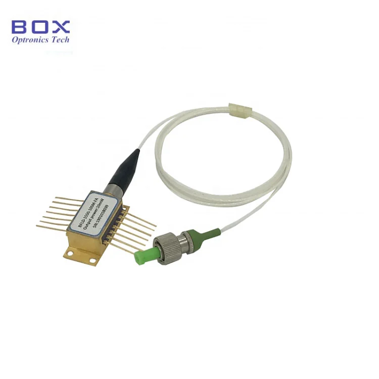 1550nm 100mW 100kHz Linheira estreita Diodo a laser DFB BTF com fibra SM/PM